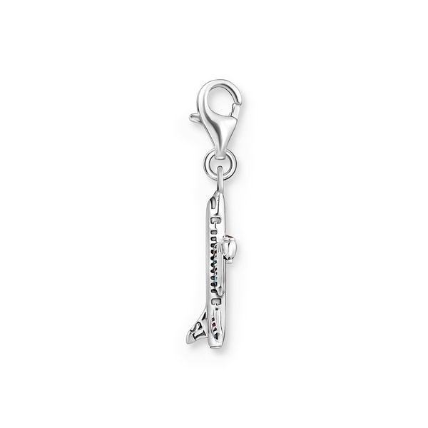 Thomas Sabo Multi Stone Set Aeroplane Silver Charm