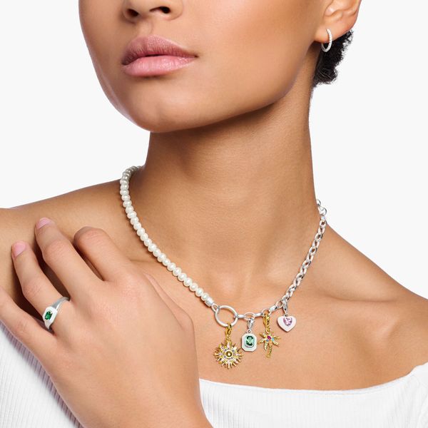 Thomas Sabo Multi Stone Set Sun Gold Plated Charm
