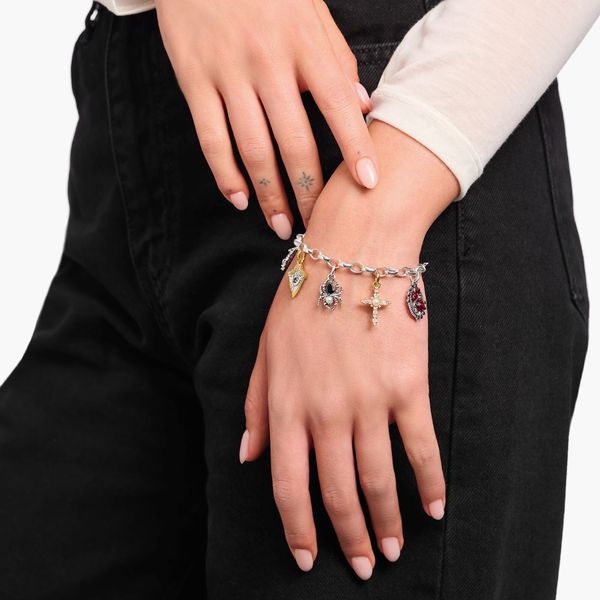 Thomas Sabo True Romance Silver Multi Charm Bracelet 