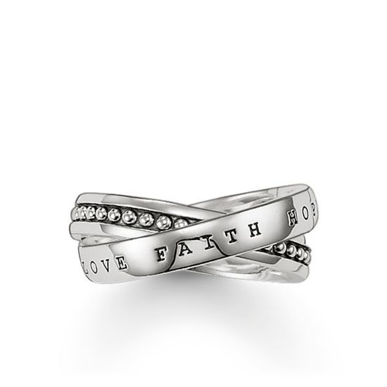 Thomas Sabo Faith, Love and Hope Ring Size 62