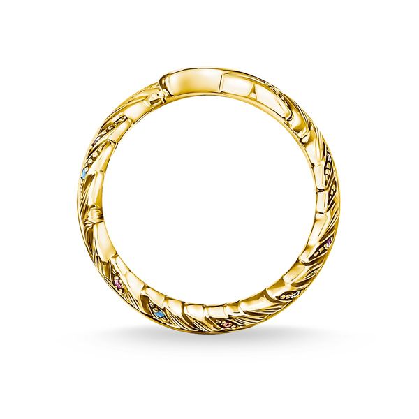 Thomas Sabo Gold Plated Hummingbird Feather Ring