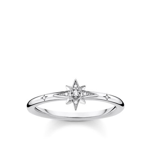 Thomas Sabo Silver Zirconia Pave Star Ring