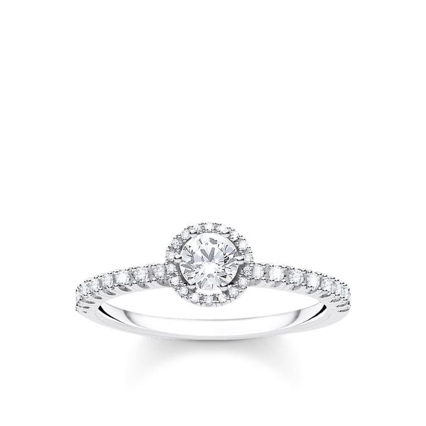 Thomas Sabo Silver Zirconia French Setting Stacking Ring