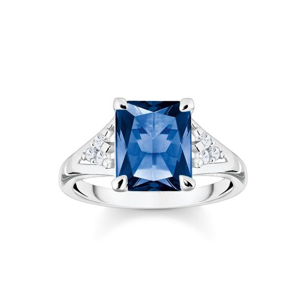 Thomas Sabo Deep Blue Stone Silver Ring