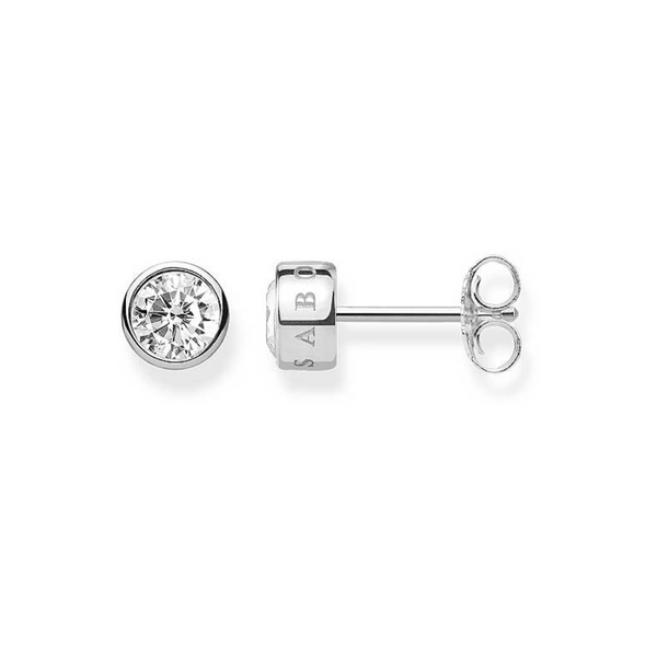 Thomas Sabo white stone Silver Stud Earrings