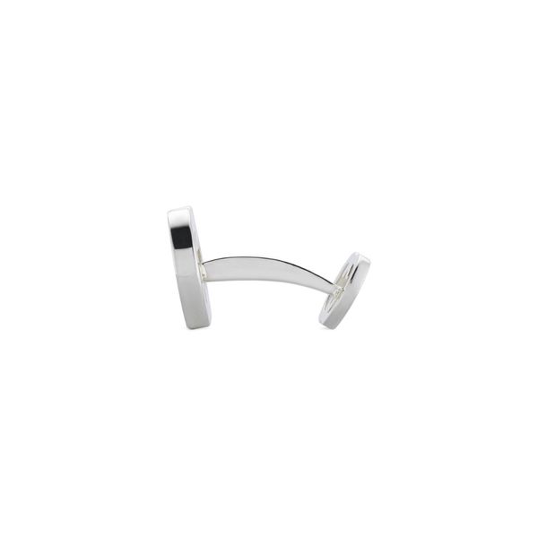 Gucci Interlocking Black Enamel Silver Cufflinks| Peter Jackson