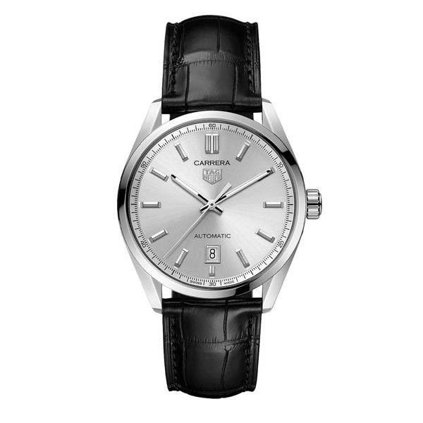Tag Heuer Gents 39mm Silver Carrera Calibre 5 Automatic Date Strap Watch WBN2111.FC6505 Peter Jackson the Jeweller