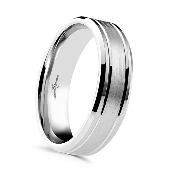 Palladium 6mm Urban V Cut Gents Wedding Ring Xnfp622 6 Pd