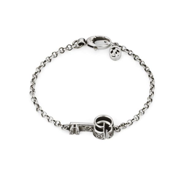 Gucci GG Marmont Sterling Silver Key Bracelet
