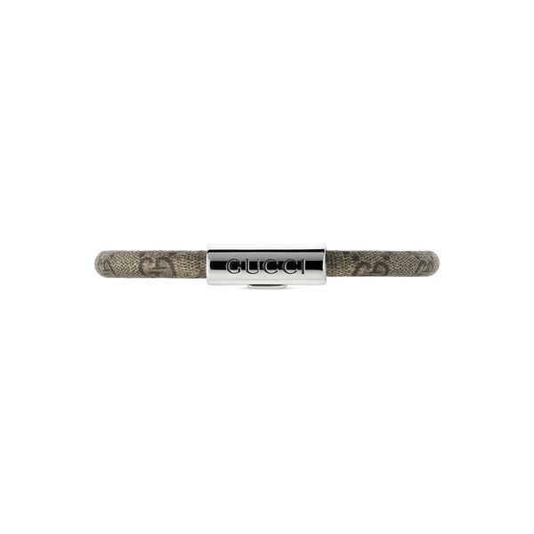 Gucci Trademark Silver Supreme Beige Bracelet 