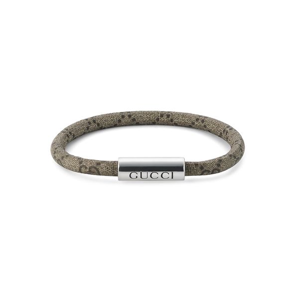 Gucci Trademark Silver Supreme Beige Bracelet 
