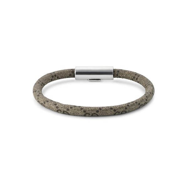 Gucci Trademark Silver Supreme Beige Bracelet 