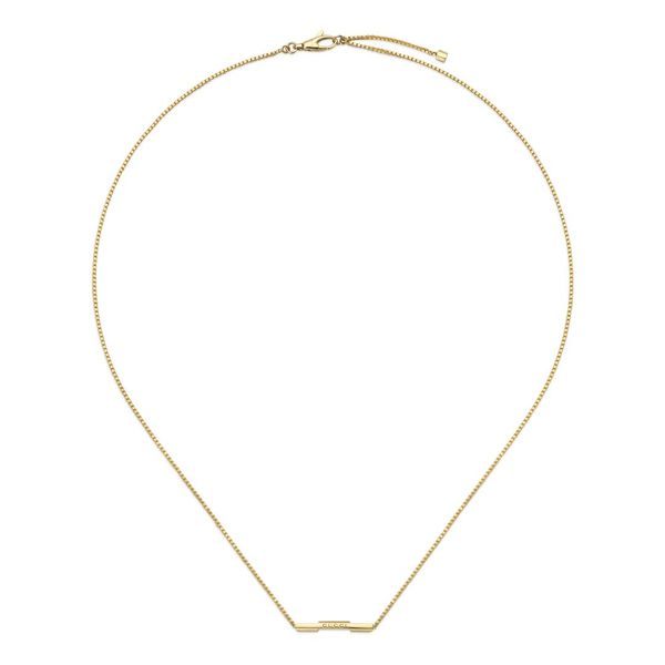 Gucci Link to Love 18ct Gold Bar Necklace