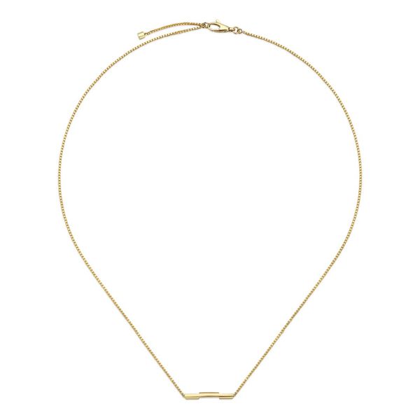 Gucci Link to Love 18ct Gold Bar Necklace