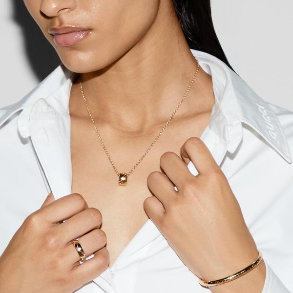 GUCCI Icon GG 18ct Gold Necklace & Earrings Gift Set